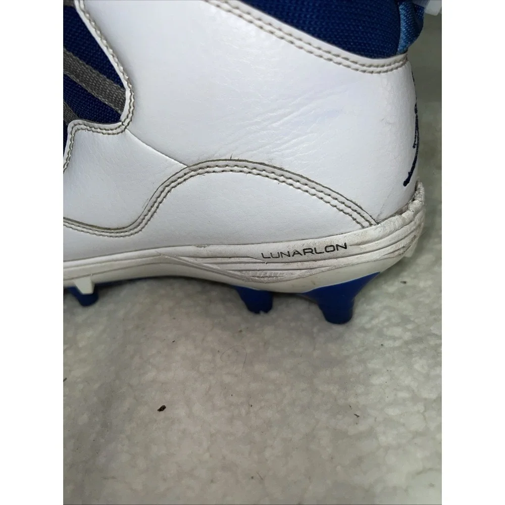 Nike Air Jordan‎ 10 TD Football Cleats Blue White Men's Size 9.5 US CQ2073-104